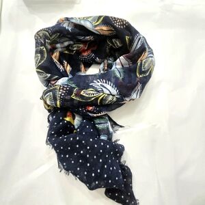 Floral and Polka Dot Scarf